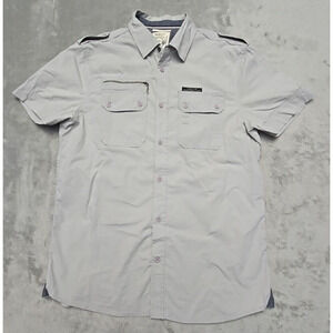 Diesel Light Gray Casual Button Down Shirt